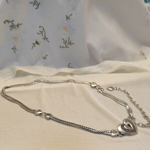 Elegant Silver Heart Belt